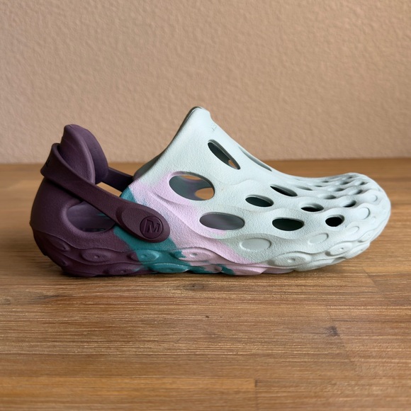 Merrell Women's Hydro Moc Bloom Drift Water Resistant Clogs Iris/Teal Size 7 - Picture 4 of 11